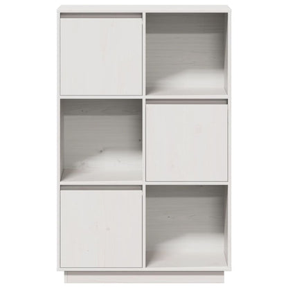 Skåp Vit 74x35x117 cm massiv furu