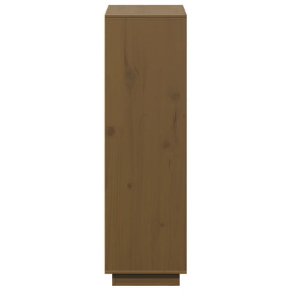 Skåp Trä honungsbrun 74x35x117 cm massiv furu