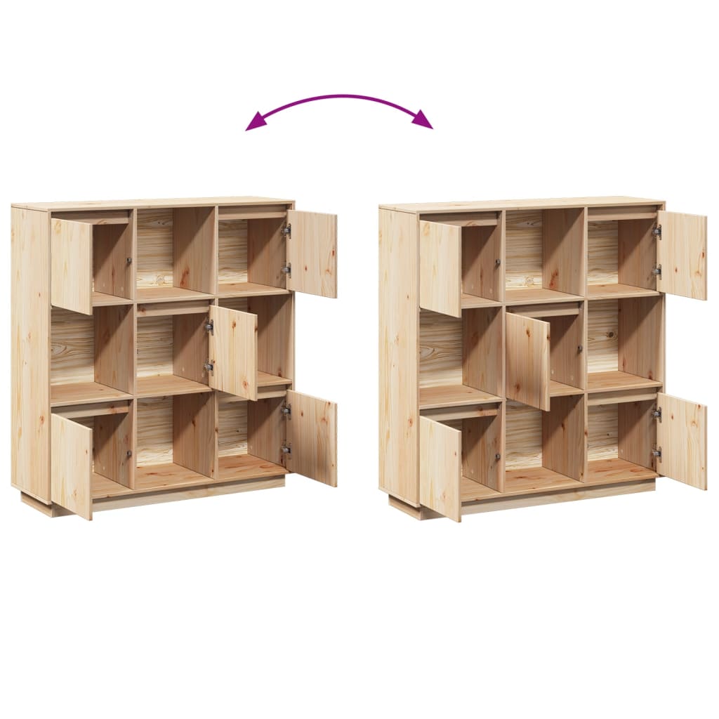 Skåp Trä 110,5x35x117 cm massiv furu