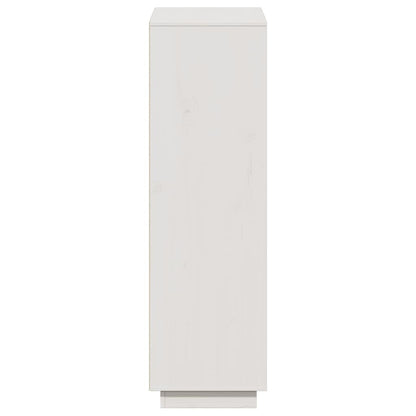 Skåp Vit 110,5x35x117 cm massiv furu