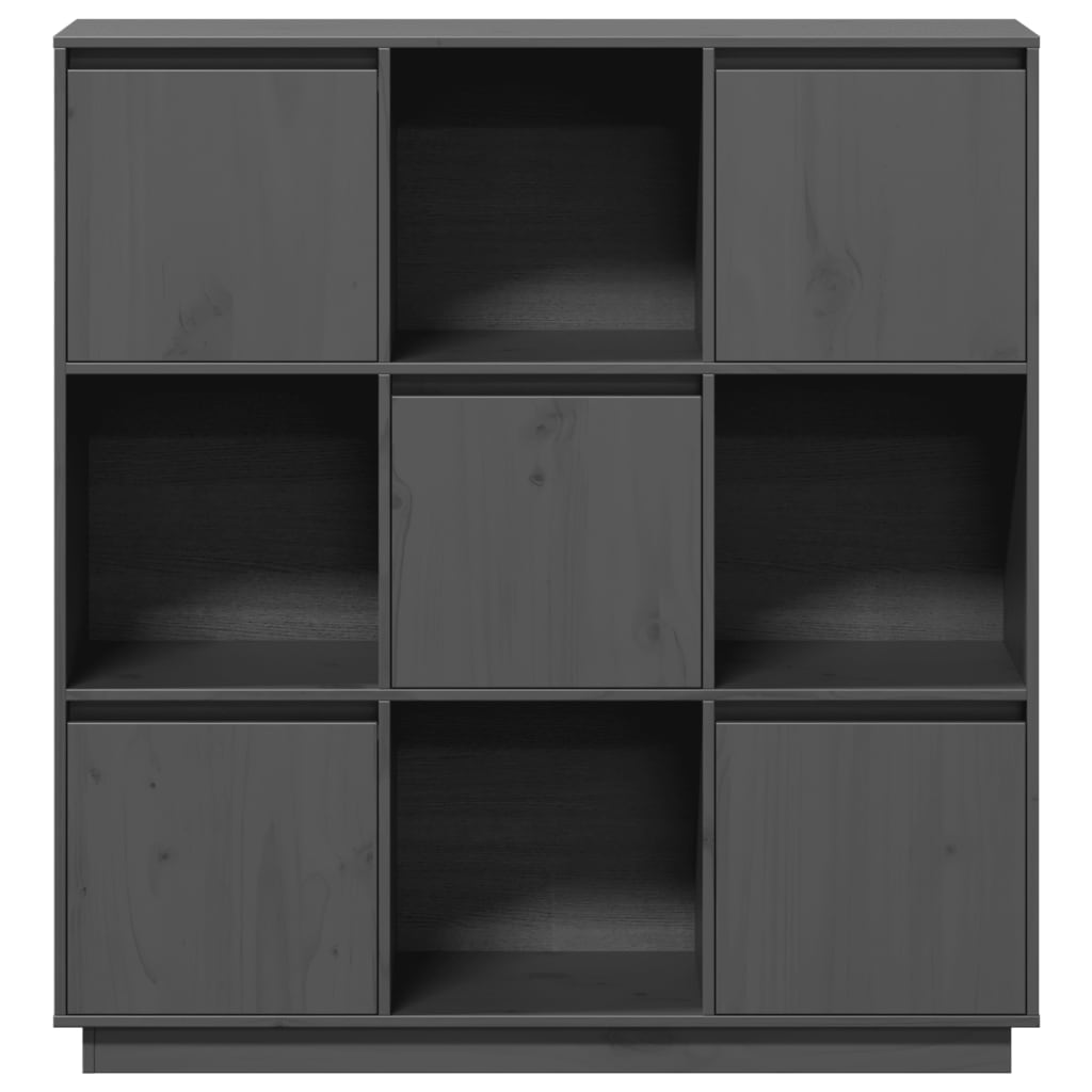 Skåp Grå 110,5x35x117 cm massiv furu