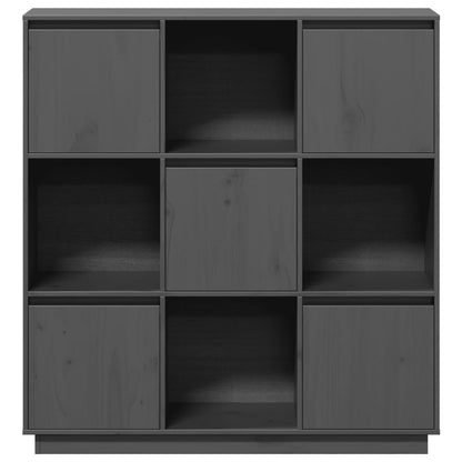 Skåp Grå 110,5x35x117 cm massiv furu