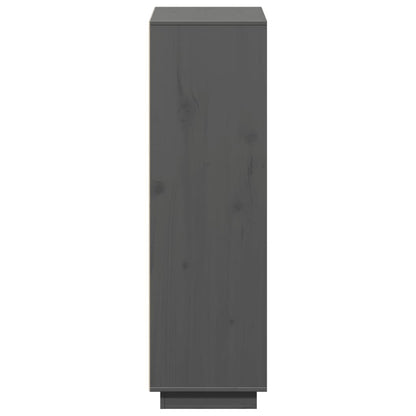 Skåp Grå 110,5x35x117 cm massiv furu