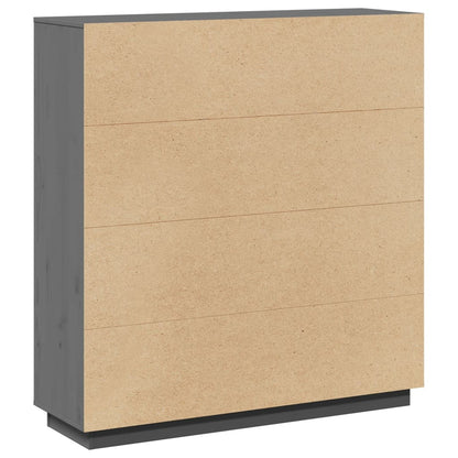 Skåp Grå 110,5x35x117 cm massiv furu