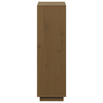 Skåp Trä Honungsbrun 110,5x35x117 cm massiv furu