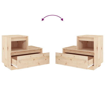 Sängbord Nattduksbord Trä 60x34x51 cm massiv furu