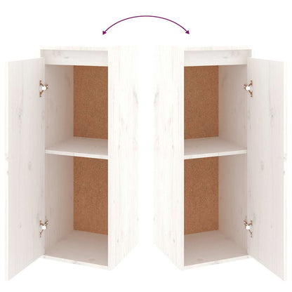 TV-Möbel Vit TV-Bänk 4 delar massiv furu