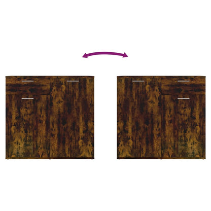 Skåp Rökfärgad Ek 80x36x75 cm