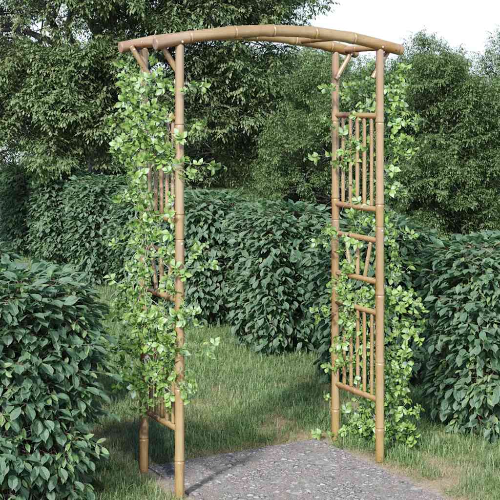 Utomhus Blomställning Växtstöd Rosenbåge bambu 118x40x187 cm