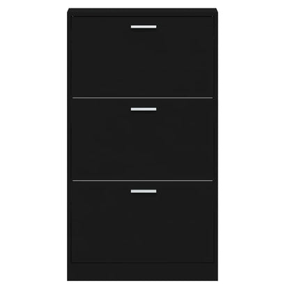 Skoställ Svart Skoskåp 59x17x108 cm