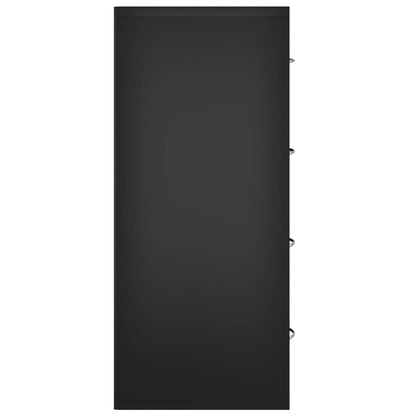 Byrå Svart med 4 lådor 60x30,5x71 cm