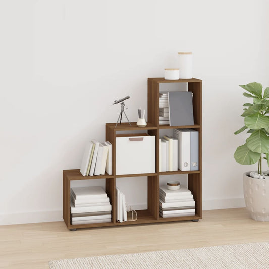 Bokhylla Brun Ek trappformad 107 cm
