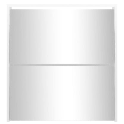 Skoställ Högglans Vit Skoskåp med 2 skåp 63x17x67 cm