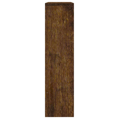 Skoställ Rökfärgad Ek Skoskåp med 2 skåp 63x17x67 cm