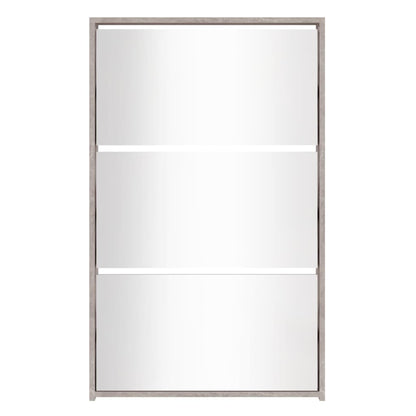 Skoställ Betonggrå Skoskåp med 3 skåp 63x17x102,5 cm