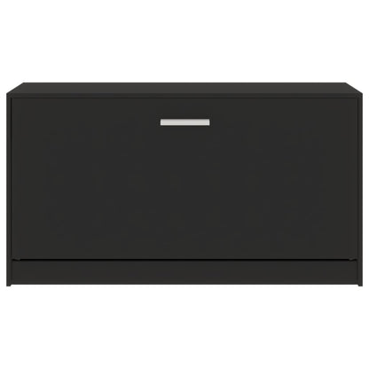 Skoställ Svart Skobänk 80x24x45 cm