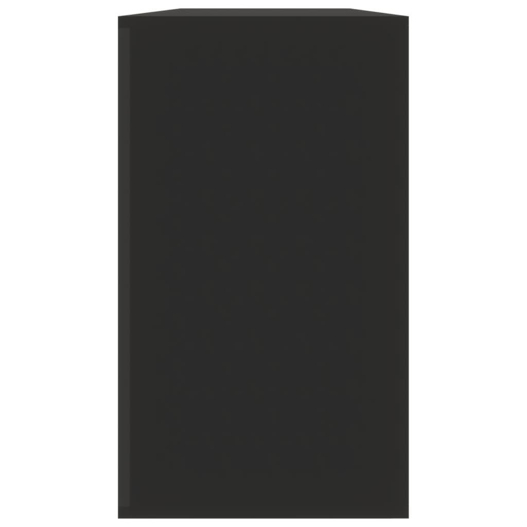 Skoställ Svart Skobänk 80x24x45 cm