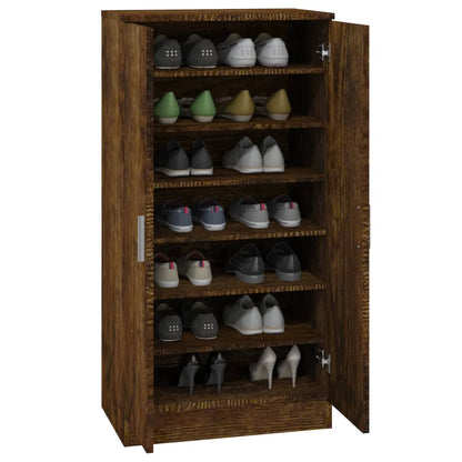 Skoställ Rökfärgad Ek 55x35x108 cm