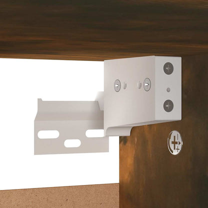 Skoställ Rökfärgad Ek 60x35x70 cm