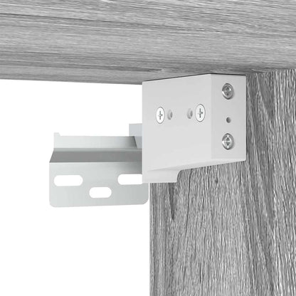 Skoställ grå sonoma 60x35x70 cm konstruerat trä