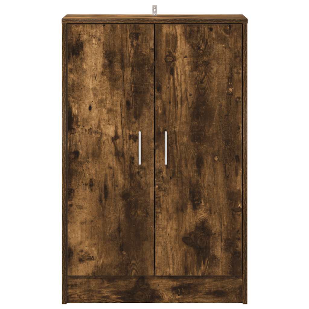 Skoställ Rökfärgad Ek 60x35x92 cm