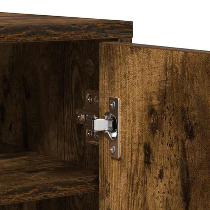 Skoställ Rökfärgad Ek 60x35x92 cm