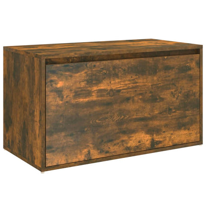 Hallbänk 80x40x45 cm Rökfärgad Ek