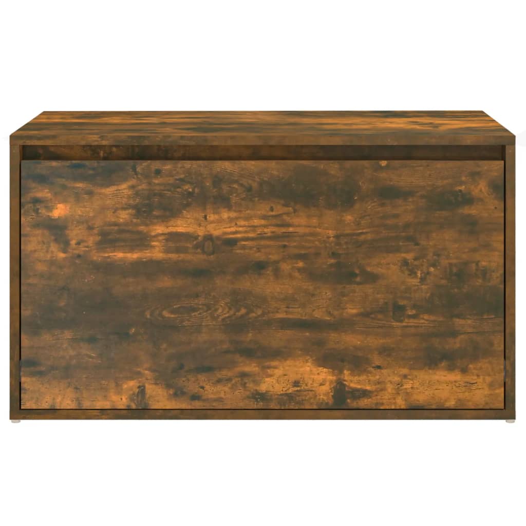 Hallbänk 80x40x45 cm Rökfärgad Ek