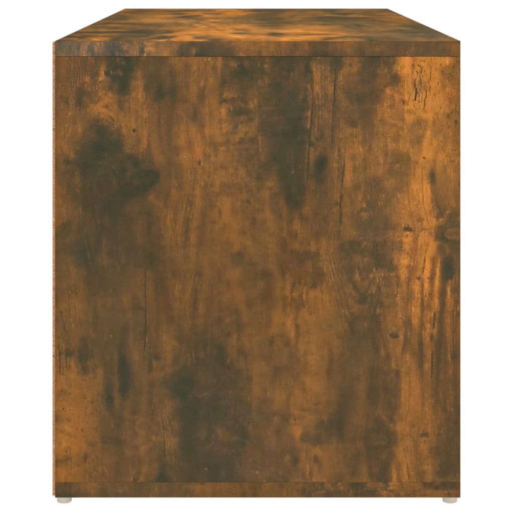 Hallbänk 80x40x45 cm Rökfärgad Ek