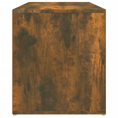 Hallbänk 80x40x45 cm Rökfärgad Ek