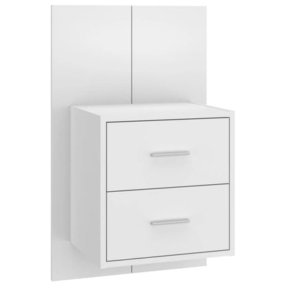 Väggmonterade sängbord 2 st vit