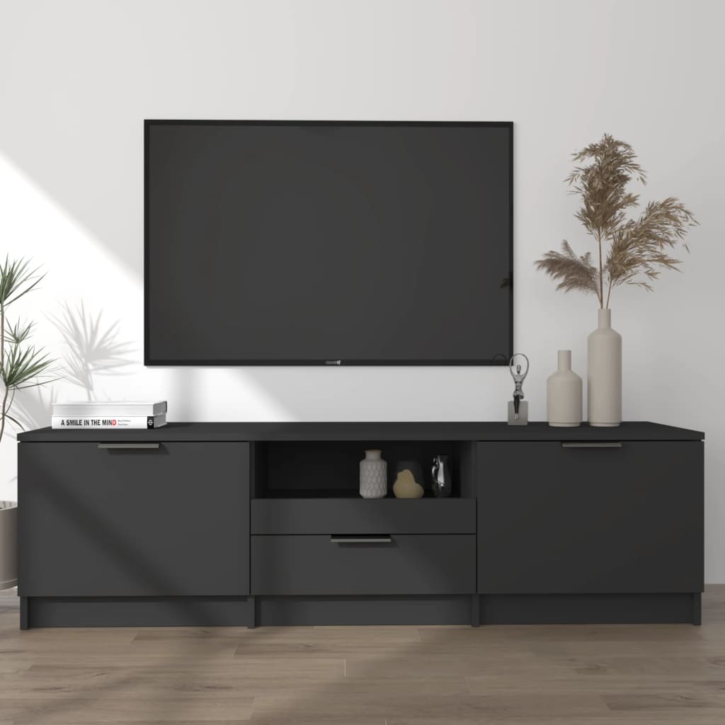TV-Möbel Svart TV-Bänk 140x35x40 cm