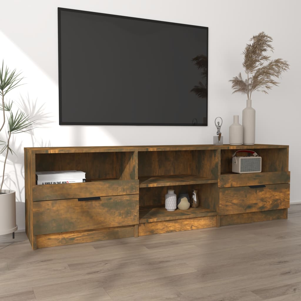 TV-Möbel Rökfärgad Ek TV-Bänk 150x33,5x45 cm