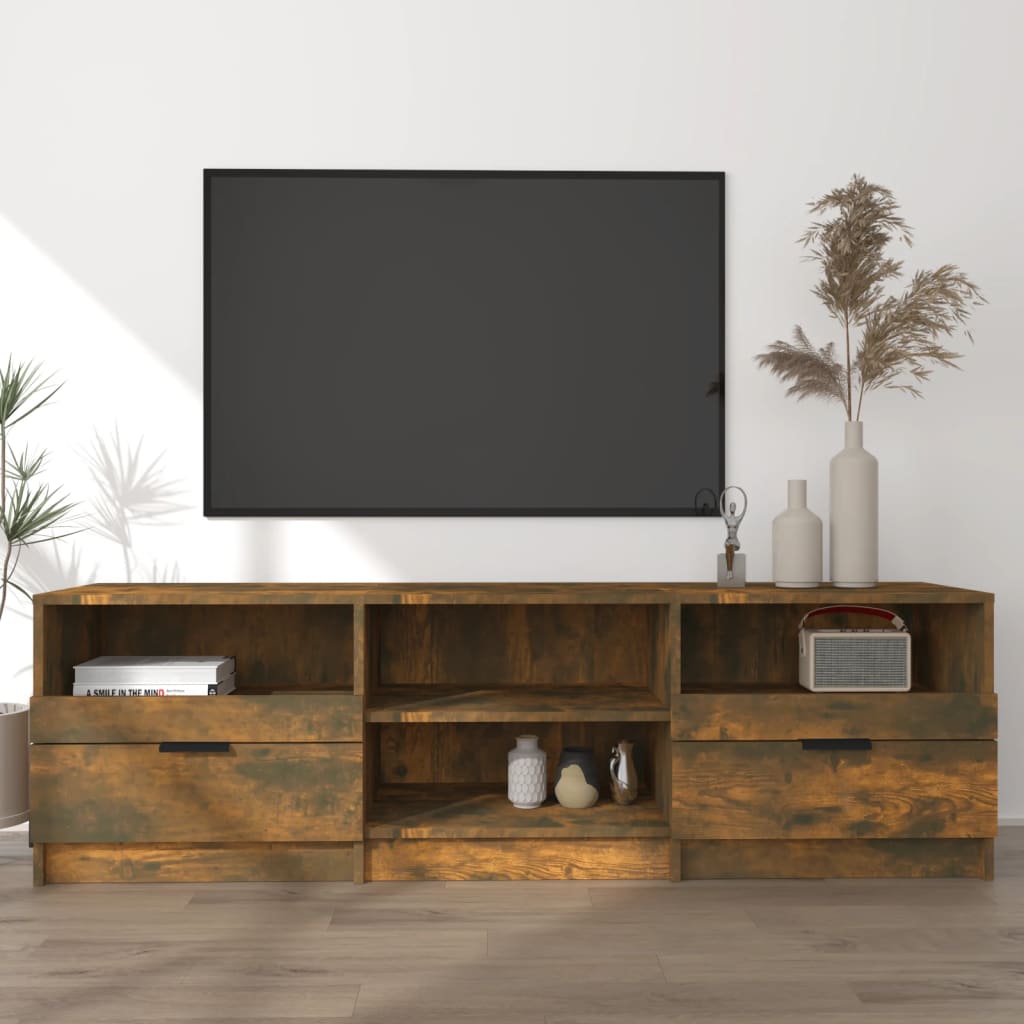 TV-Möbel Rökfärgad Ek TV-Bänk 150x33,5x45 cm