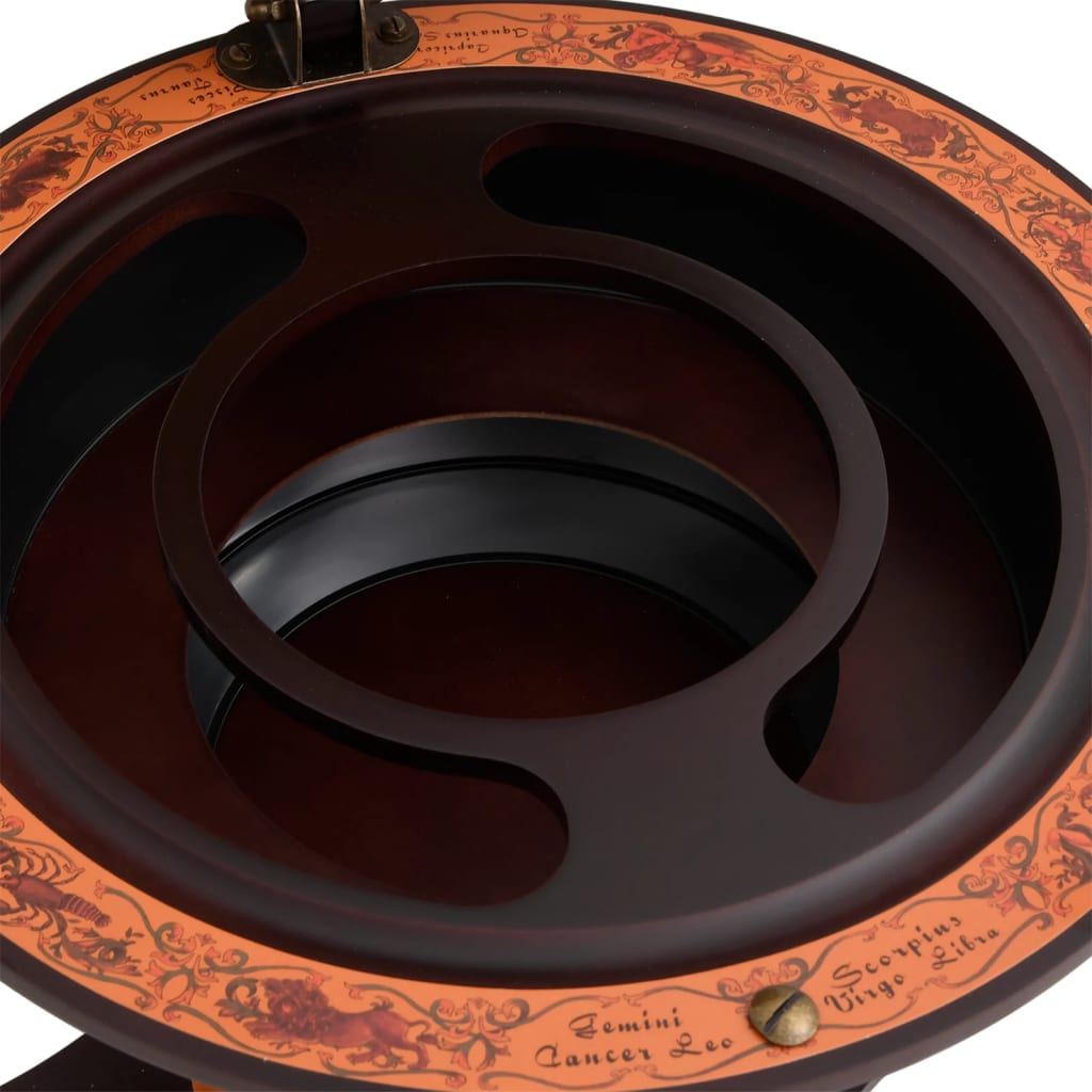 Vinställ Jordglobsbar Brun massivt eukalyptusträ