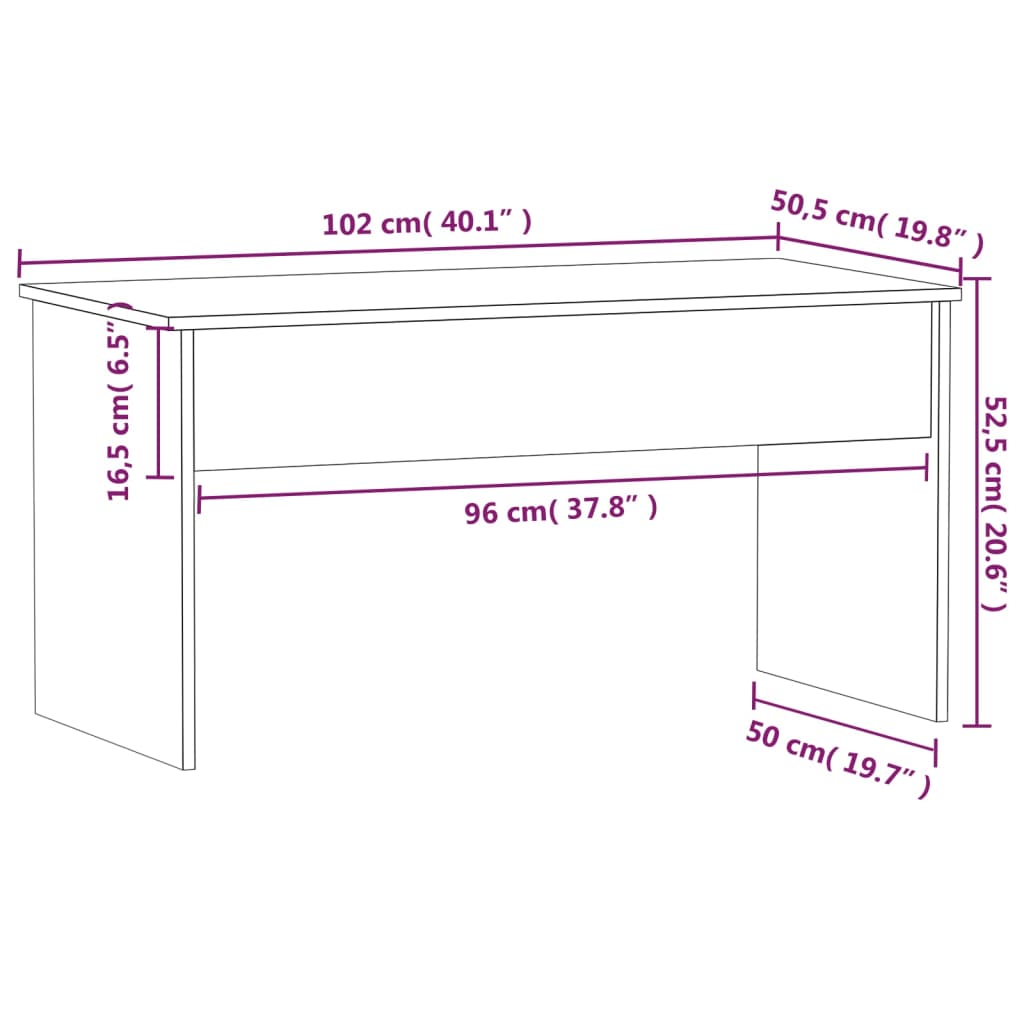 Soffbord Sonoma Ek 102x50,5x52,5 cm