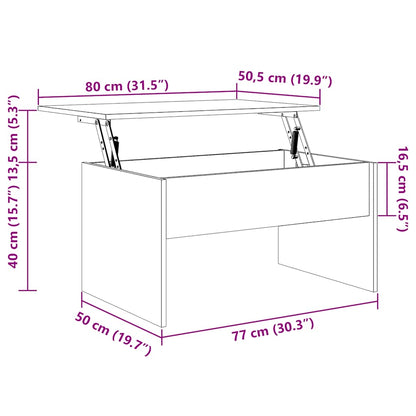 Soffbord svart 80x50,5x41,5 cm konstruerat trä