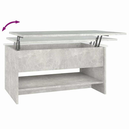 Soffbord betonggrå 80x50x40 cm konstruerat trä