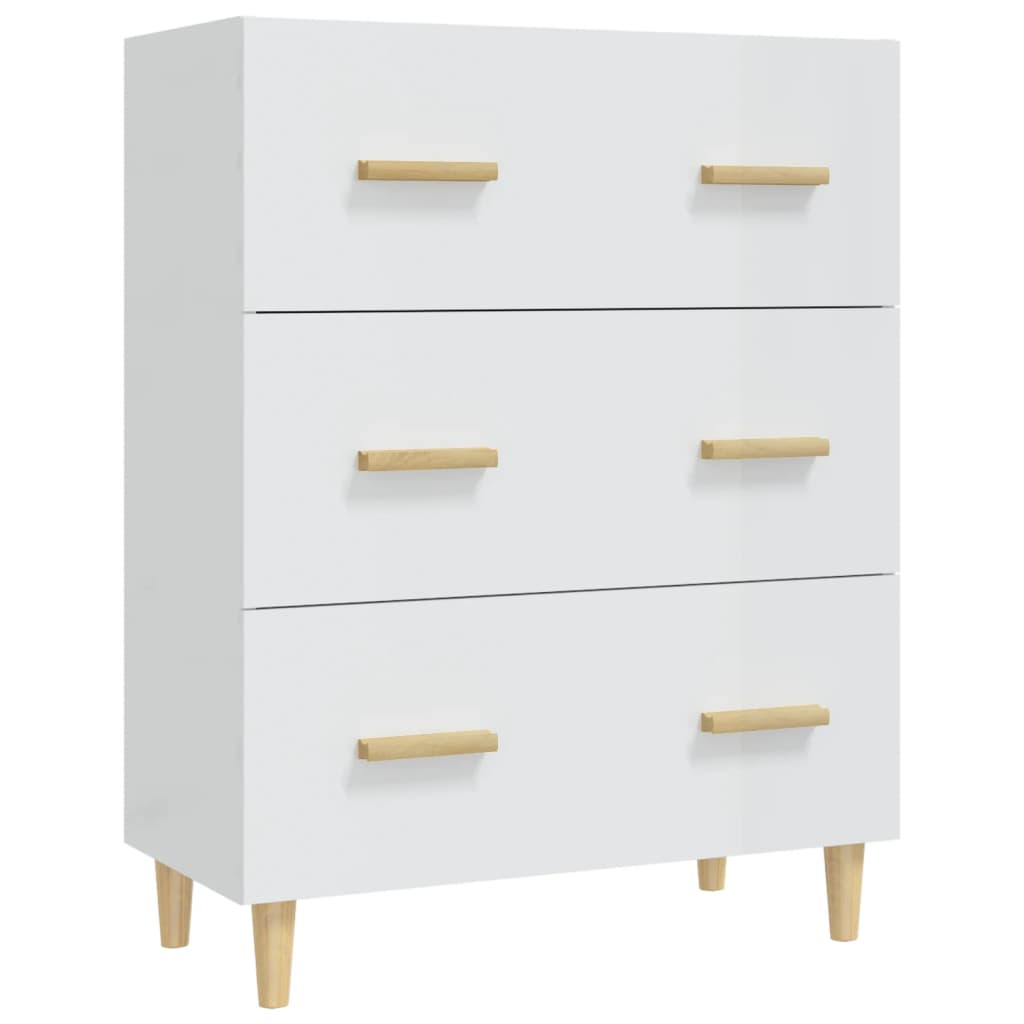 Skåp Högglans Vit 70x34x90 cm