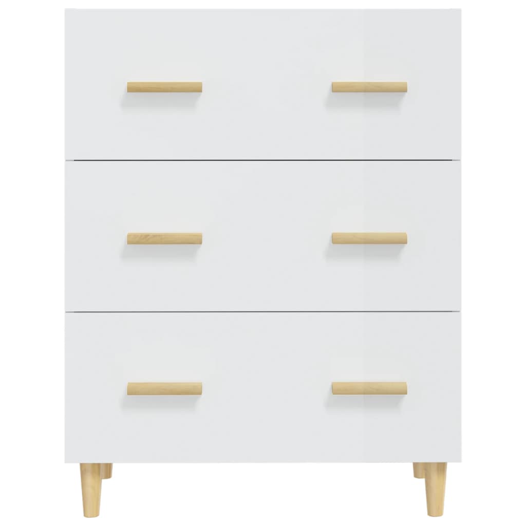 Skåp Högglans Vit 70x34x90 cm