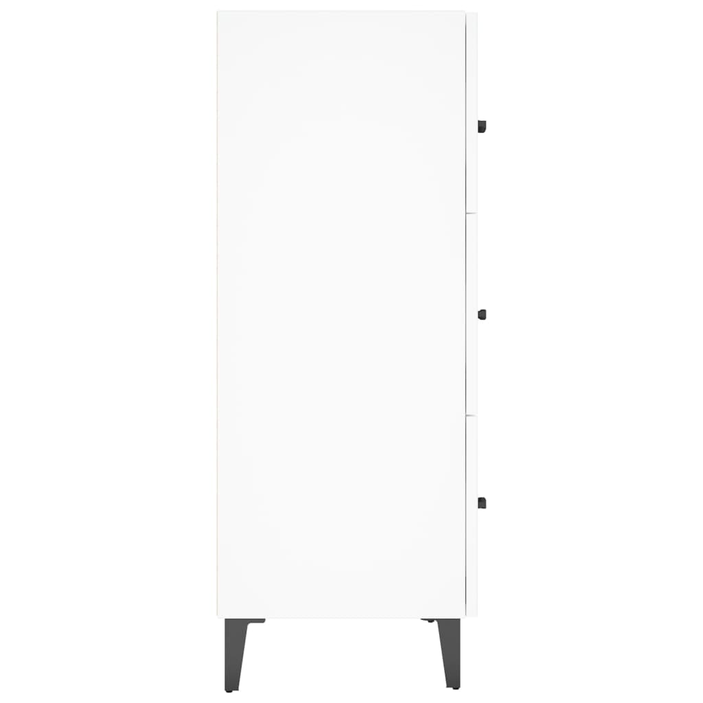 Skåp vit 69,5x34x90 cm konstruerat trä