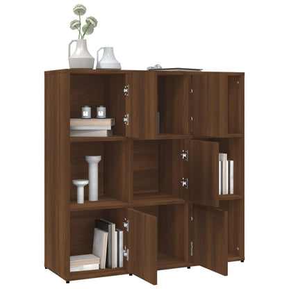 Bokhylla Brun Ek 90x30x90 cm