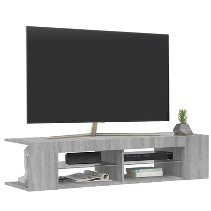TV-Möbel Sonoma Grå TV-Bänk LED 135x39x30 cm