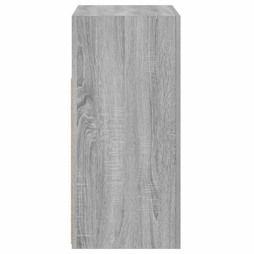 Skänk Sonoma Grå LED-belysning 80x35x75 cm