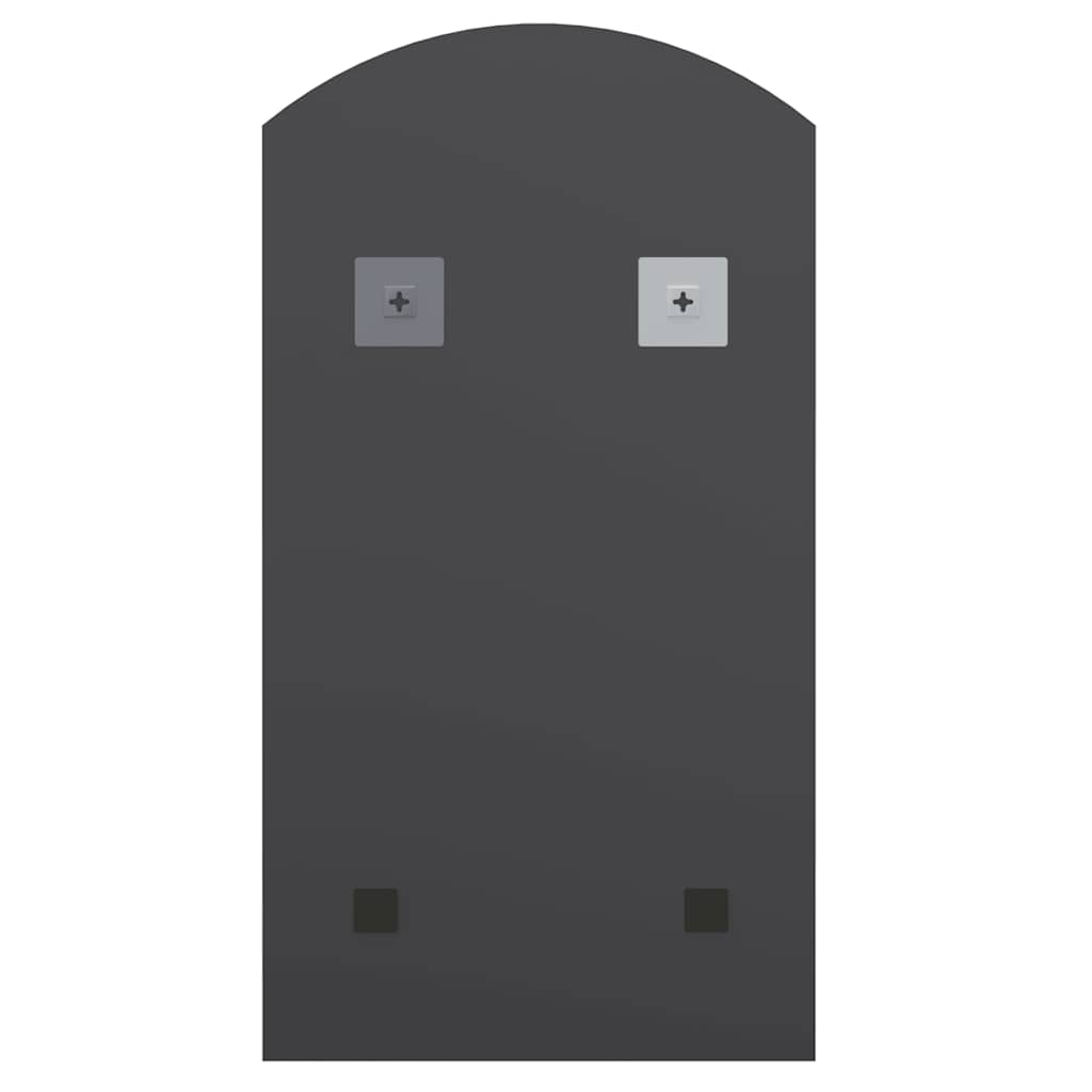 Väggspegel LED-lampor 90x45 cm glas valvformad