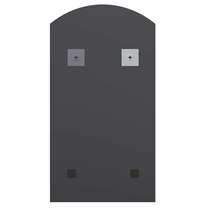 Väggspegel LED-lampor 90x45 cm glas valvformad