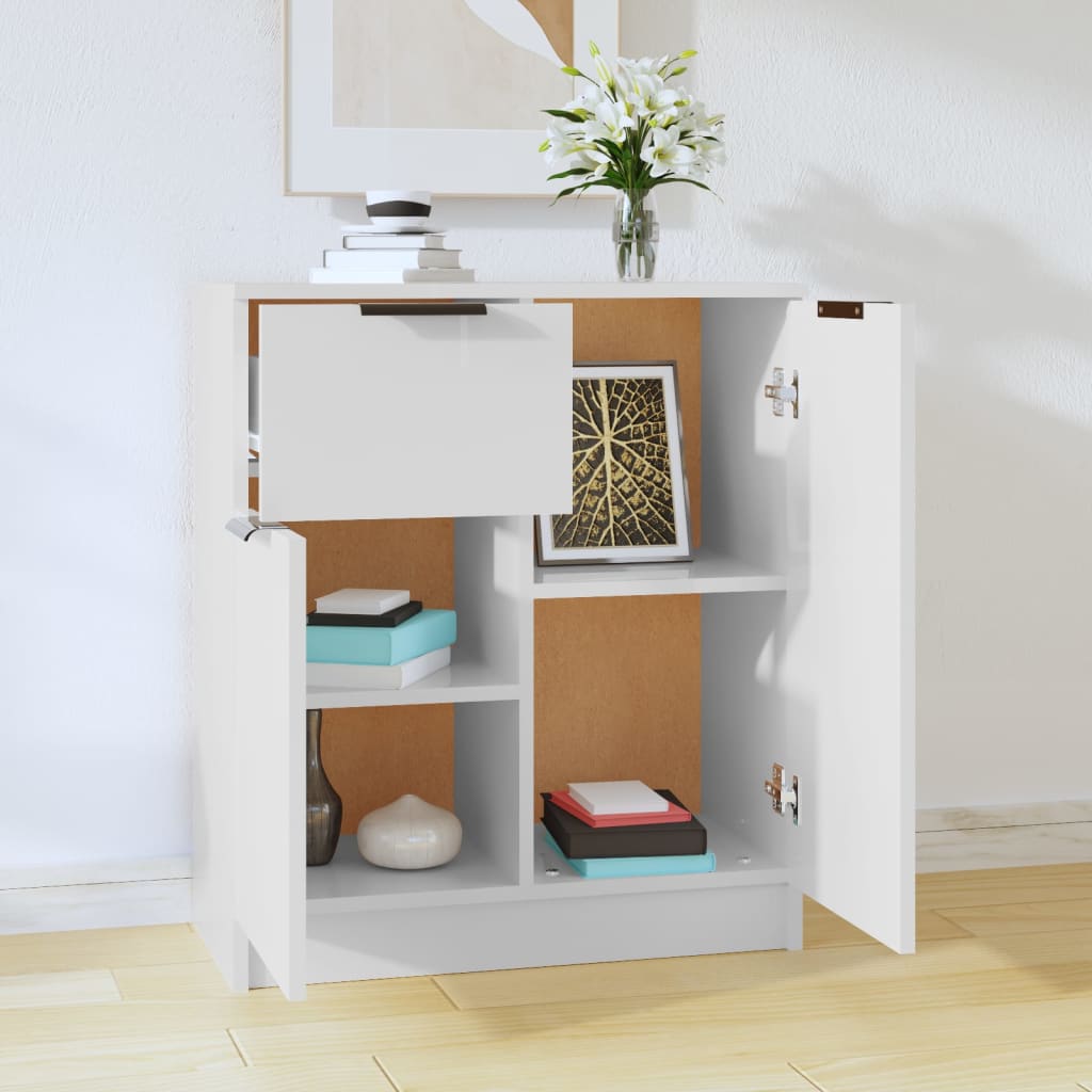 Skänk vit 60x30x70 cm konstruerat trä