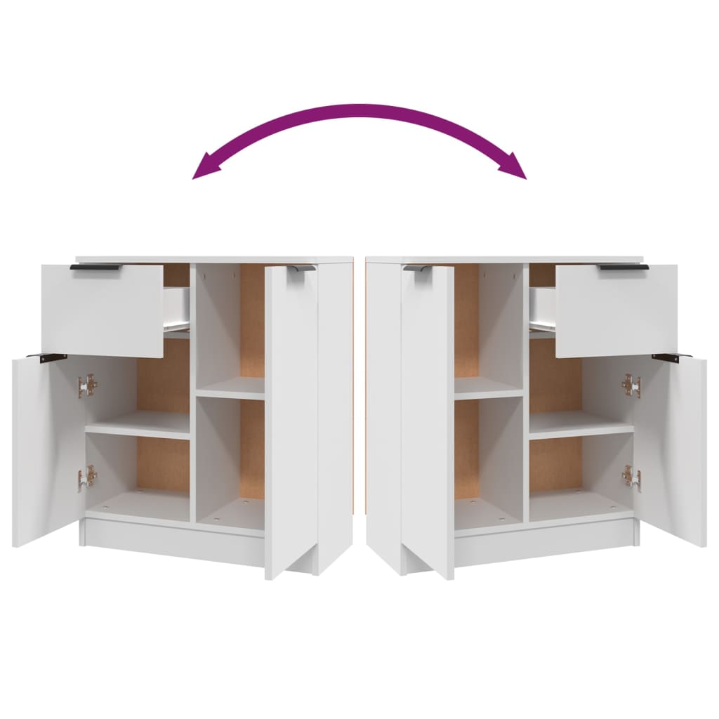 Skänk vit 60x30x70 cm konstruerat trä