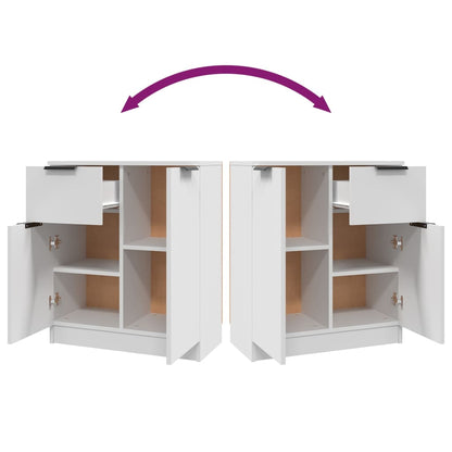 Skänk vit 60x30x70 cm konstruerat trä