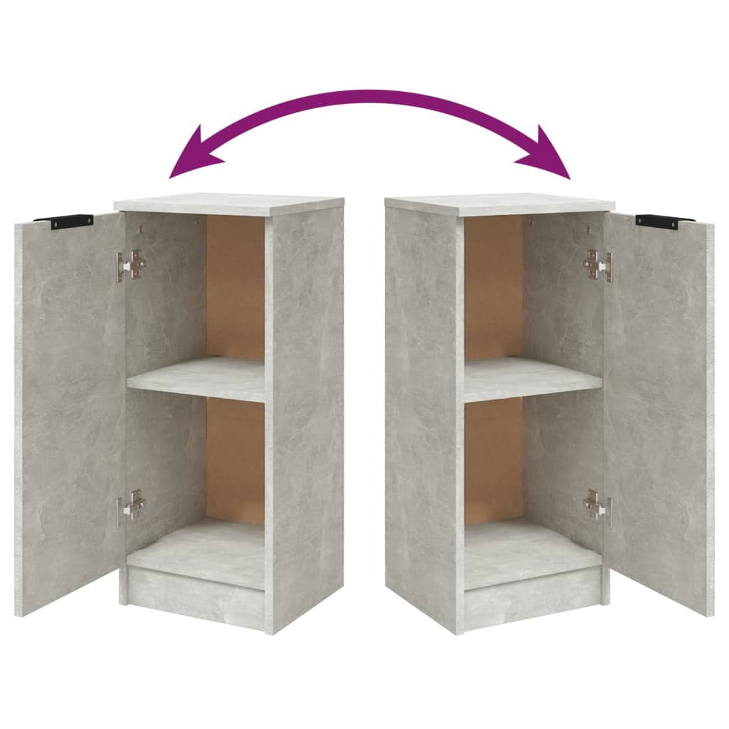 Byrå 2 st betonggrå 30x30x70 cm konstruerat trä